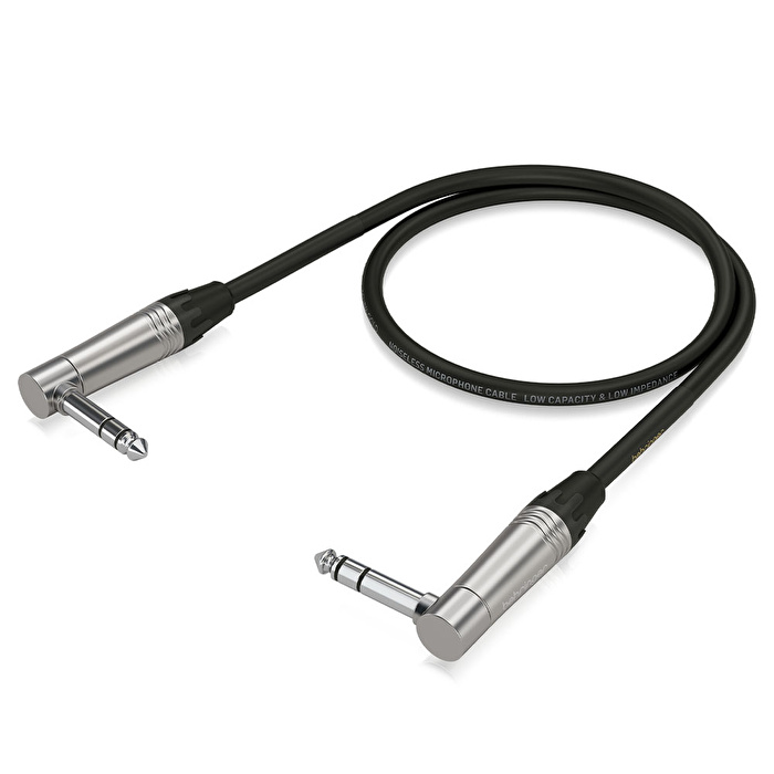 BEHRINGER Gold Performance 0,60 m (2 ft) 1/4" TRS Sağ Açılı Konnektörlü Enstrüman Patch Kablosu